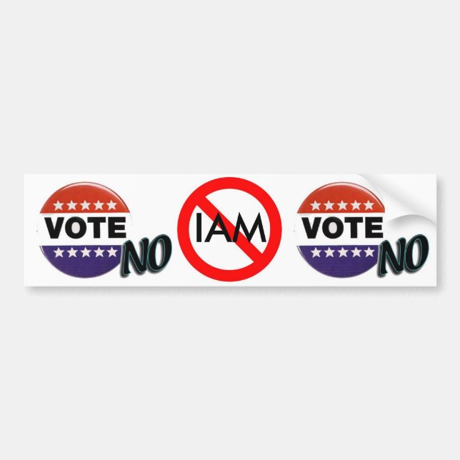 Autocollant De Voiture VOTEZ-NON MOI SUIS Bumpersticker (Devant)