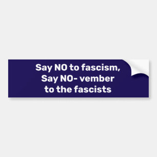 Autocollant De Voiture Votez pour dire non au fascisme