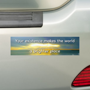 Autocollant De Voiture "Votre existence rend le monde plus lumineux"