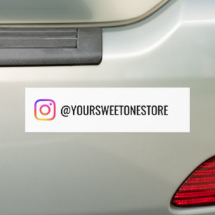 Autocollant De Voiture Votre nom Instagram Logo de réseau social icône