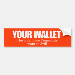 Autocollant De Voiture Votre portefeuille Bumpersticker