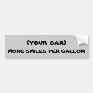 Autocollant De Voiture (VOTRE VOITURE) plus sourit par gallon