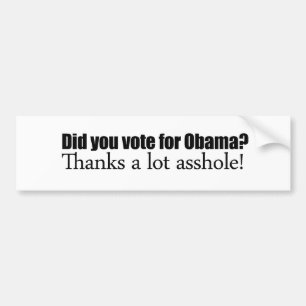 Autocollant De Voiture Vous avez voté pour Obama
