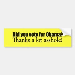 Autocollant De Voiture Vous avez voté pour Obama