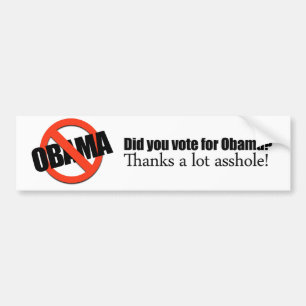 Autocollant De Voiture Vous avez voté pour Obama