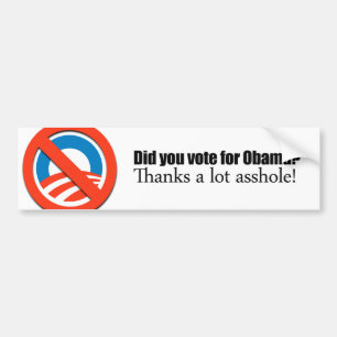 Autocollant De Voiture Vous avez voté pour Obama