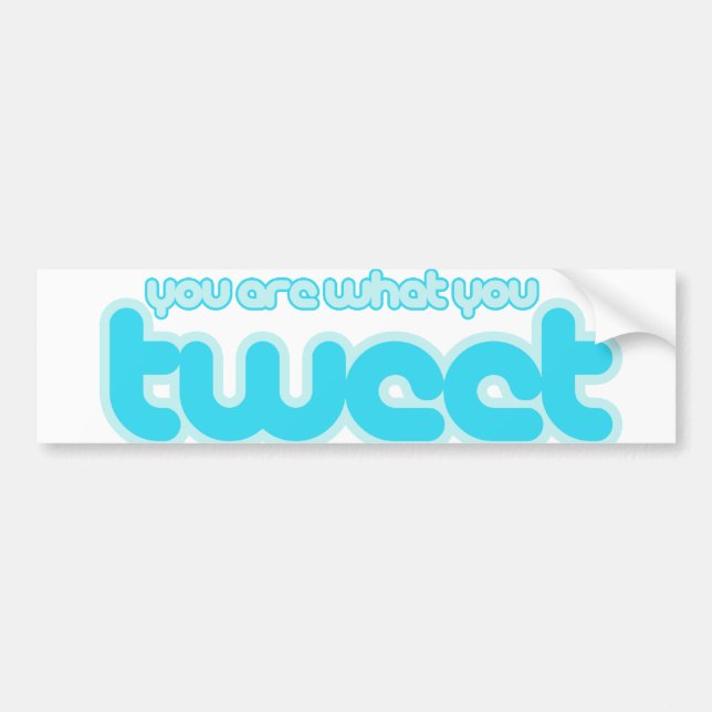 Autocollant De Voiture Vous êtes ce que vous tweetez (Devant)