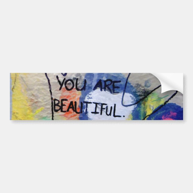 Autocollant De Voiture Vous Êtes De Beaux Graffitis (Devant)
