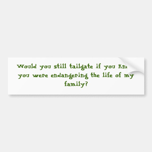 Autocollant De Voiture Vous néanmoins porte à rabattement arrière ? (Devant)