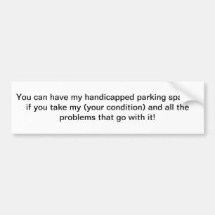 Autocollant De Voiture Vous pouvez avoir mon parking handicapé