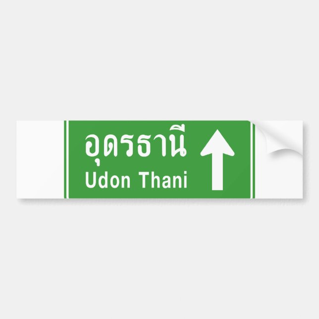 Autocollant De Voiture Voyez Udon Thani ⚠ Voyager ⚠ (Devant)