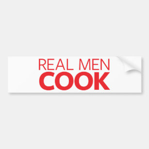 Autocollant De Voiture Vrai cuisinier d'hommes