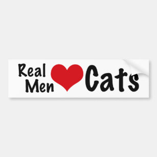 Autocollant De Voiture Vrais chats #2 d'amour d'hommes