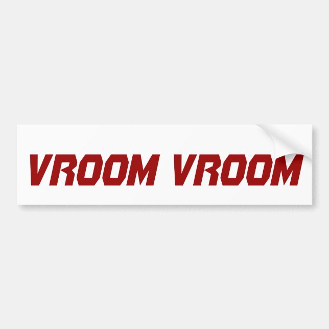 Autocollant De Voiture Vroom Vroom adhésif pour pare-chocs (Devant)