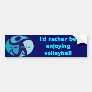 Autocollant De Voiture VT_Symbol, j'apprécierais plutôt le volleyball