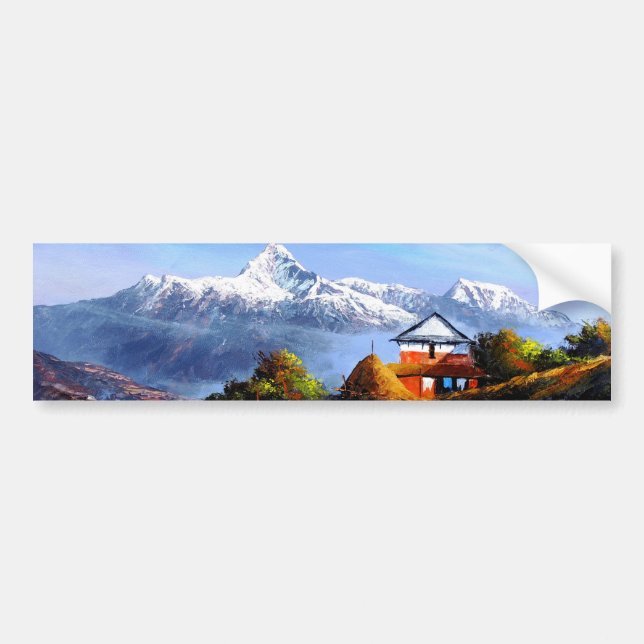 Autocollant De Voiture Vue Panoramique De La Belle Montagne De L'Everest (Devant)