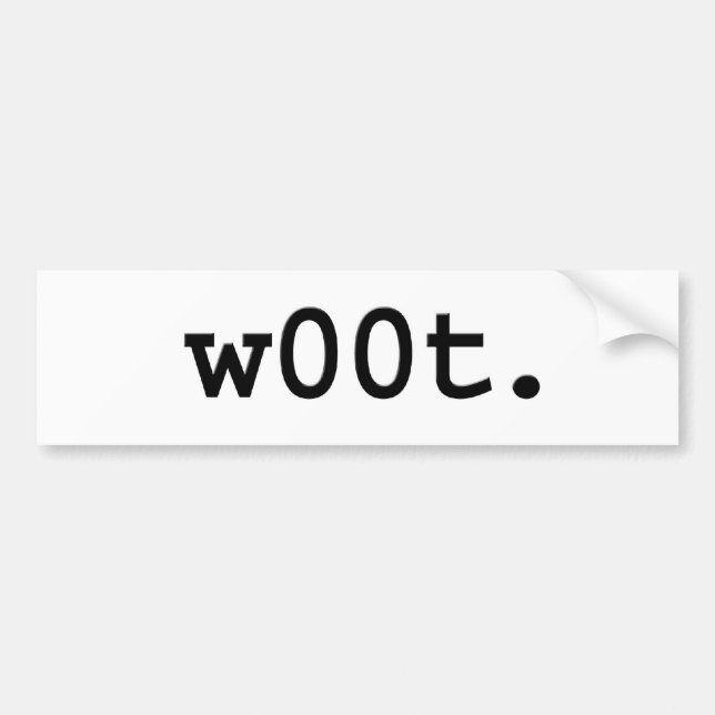 Autocollant De Voiture w00t. (Devant)