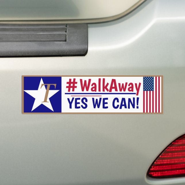 Autocollant De Voiture #Walkaway OUI NOUS POUVONS ! (En voiture)