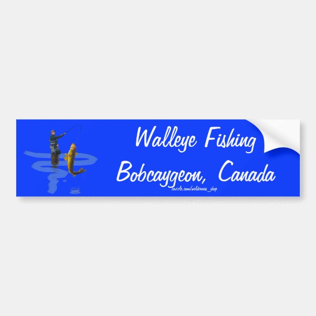 Autocollant De Voiture Walleye Fishing Extérieur Fisherman's Sporting Gif (Devant)