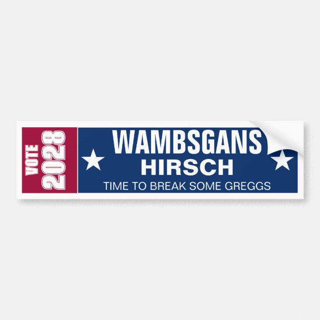 Autocollant De Voiture Wambsgans et Hirsch pour 2028 (Devant)