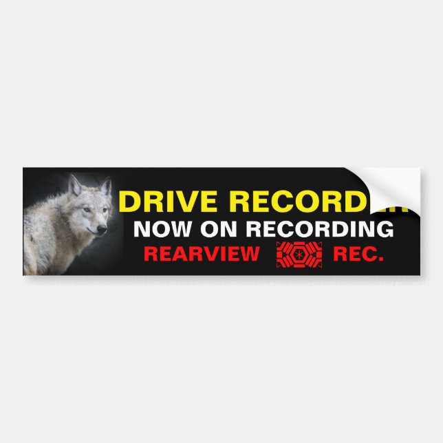Autocollant De Voiture Warning Sticker：Wolf (Devant)