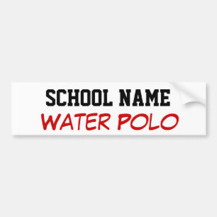 Autocollant De Voiture Water Polo - Créez votre propre esprit scolaire