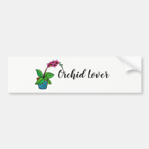 Autocollant De Voiture Watercolor Orchid Plant
