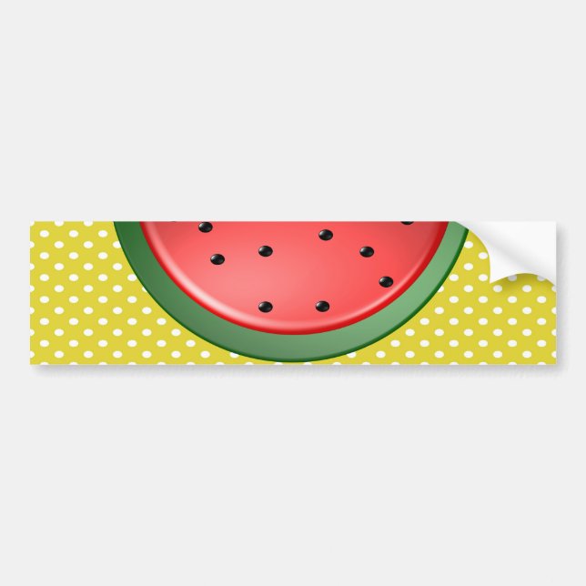 Autocollant De Voiture Watermelon and Polks Dots (Devant)