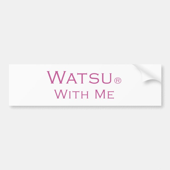 Autocollant De Voiture Watsu With Me (Devant)