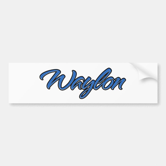 Autocollant De Voiture Waylon Nom bleu Aufkleber Sticker Autoaufkleber (Devant)