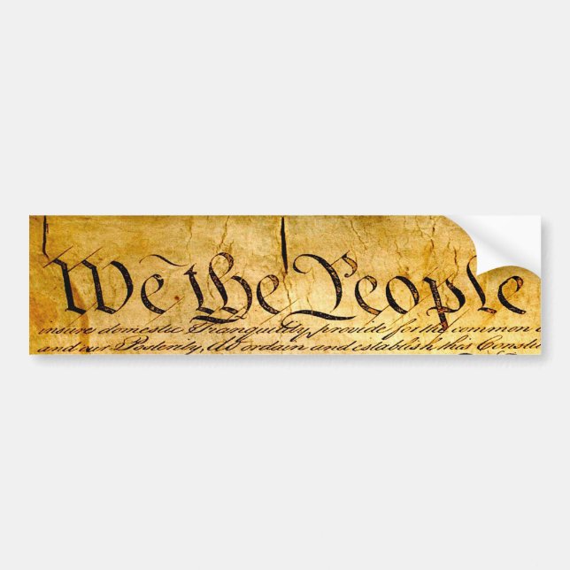 Autocollant De Voiture We the People - Constitution (Devant)