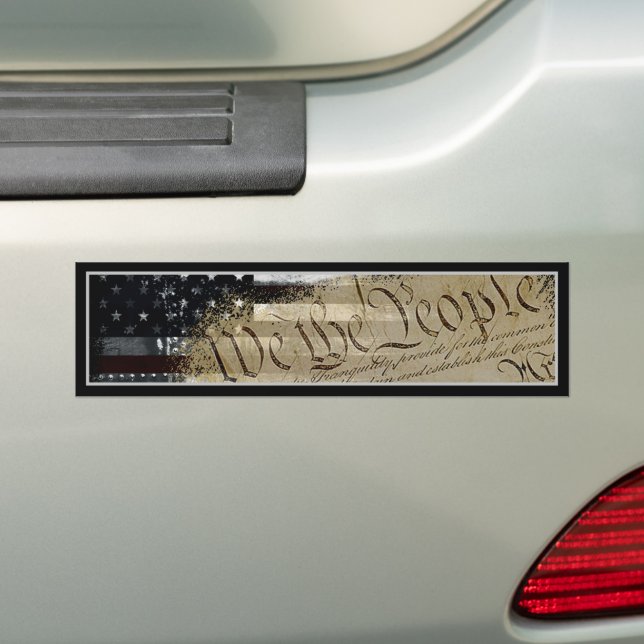 Autocollant De Voiture WE THE PEOPLE Industrial American Flag (En voiture)