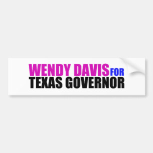 Autocollant De Voiture Wendy Davis pour le gouverneur du Texas