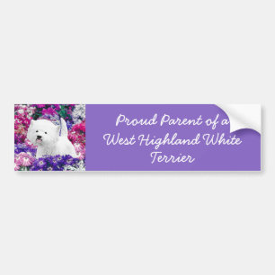 Autocollant De Voiture West Highland White Terrier Peinture Chien Art