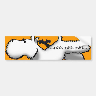 Autocollant De Voiture Westie/course de Scottie