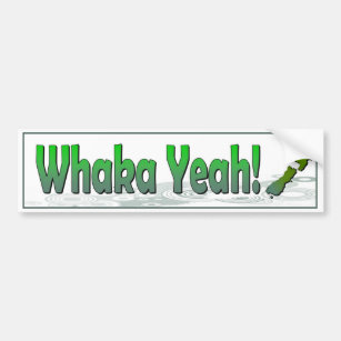 Autocollant De Voiture Whaka ouais. dire drôle de kiwi (Nouvelle Zélande)