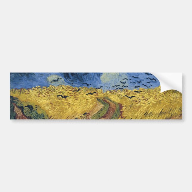 Autocollant De Voiture Wheatfield with Crows (F779) Van Gogh Fine Art (Devant)