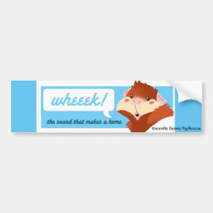Autocollant De Voiture "Wheek !" Adhésif pour pare-chocs de cobaye