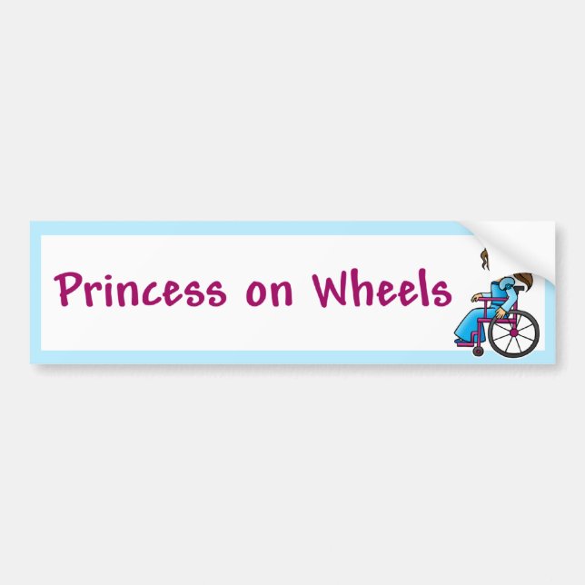 Autocollant De Voiture WheelchairPrincessBumper (Devant)