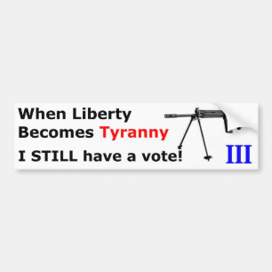 Autocollant De Voiture WhenLibertyBecomesTyranny-FAL-A