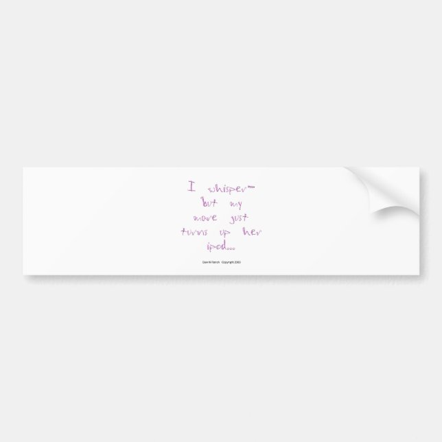 Autocollant De Voiture Whisperer de cheval : Jument avec IPod (Devant)