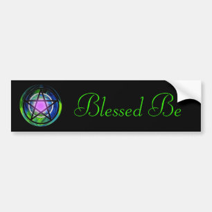 Autocollant De Voiture Wiccan, béni soit