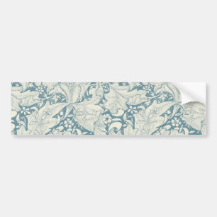 Autocollant De Voiture William Morris Wallflower bleu damas floral