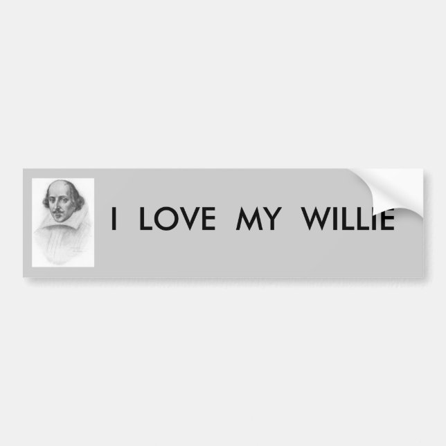 AUTOCOLLANT DE VOITURE WILLIAM SHAKESPEARE (Devant)