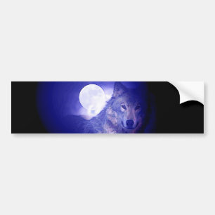Autocollant De Voiture Wolf & Moon