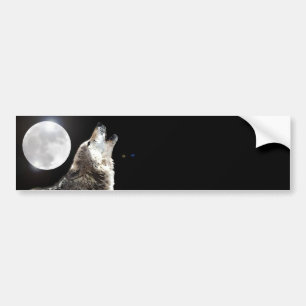 Autocollant De Voiture Wolf & Moon