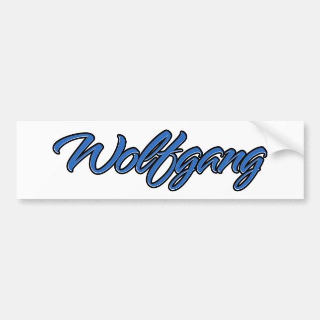 Autocollant De Voiture Wolfgang Nom bleu Aufkleber Sticker Autoaufkleber (Devant)