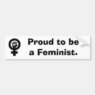 Autocollant De Voiture WomanFist, fier d'être un féministe