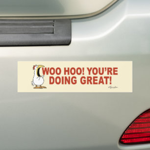 Autocollant De Voiture WOO HOO ! TU FAIS BEAUCOUP ! Sandra Boynton
