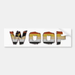 AUTOCOLLANT DE VOITURE WOOF